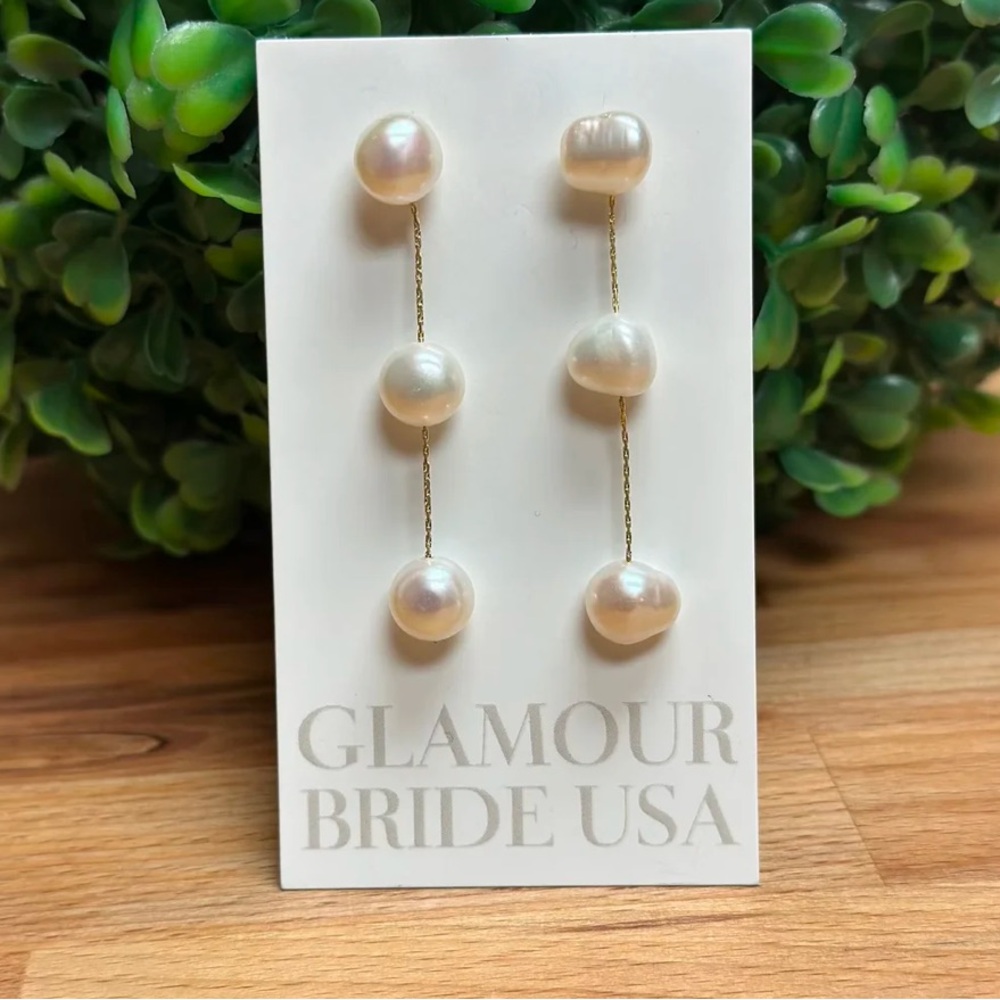 GLAMOUR BRIDE PEARL DROP EARRING